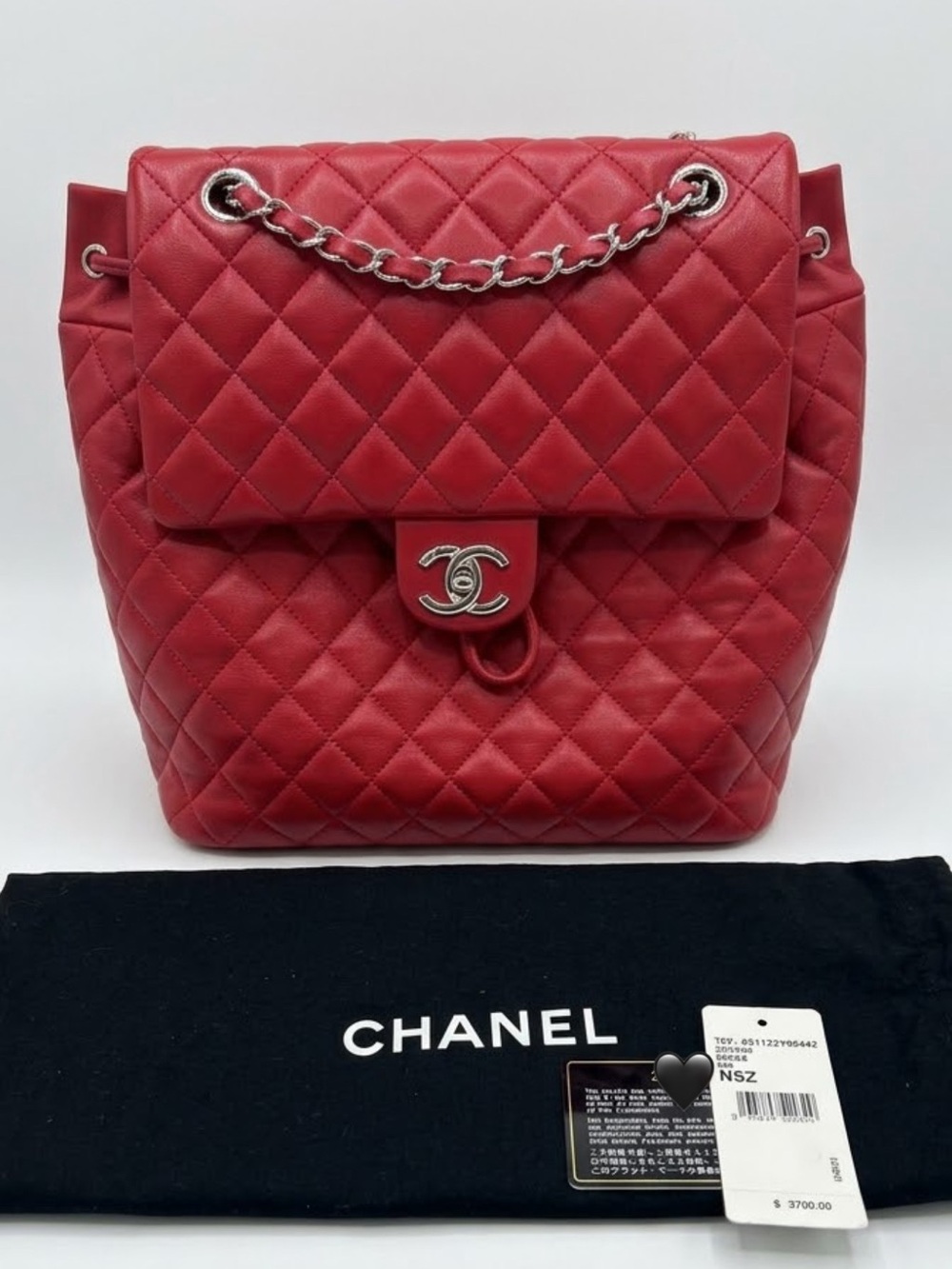 CHANEL Red Urban Spirit Backpack